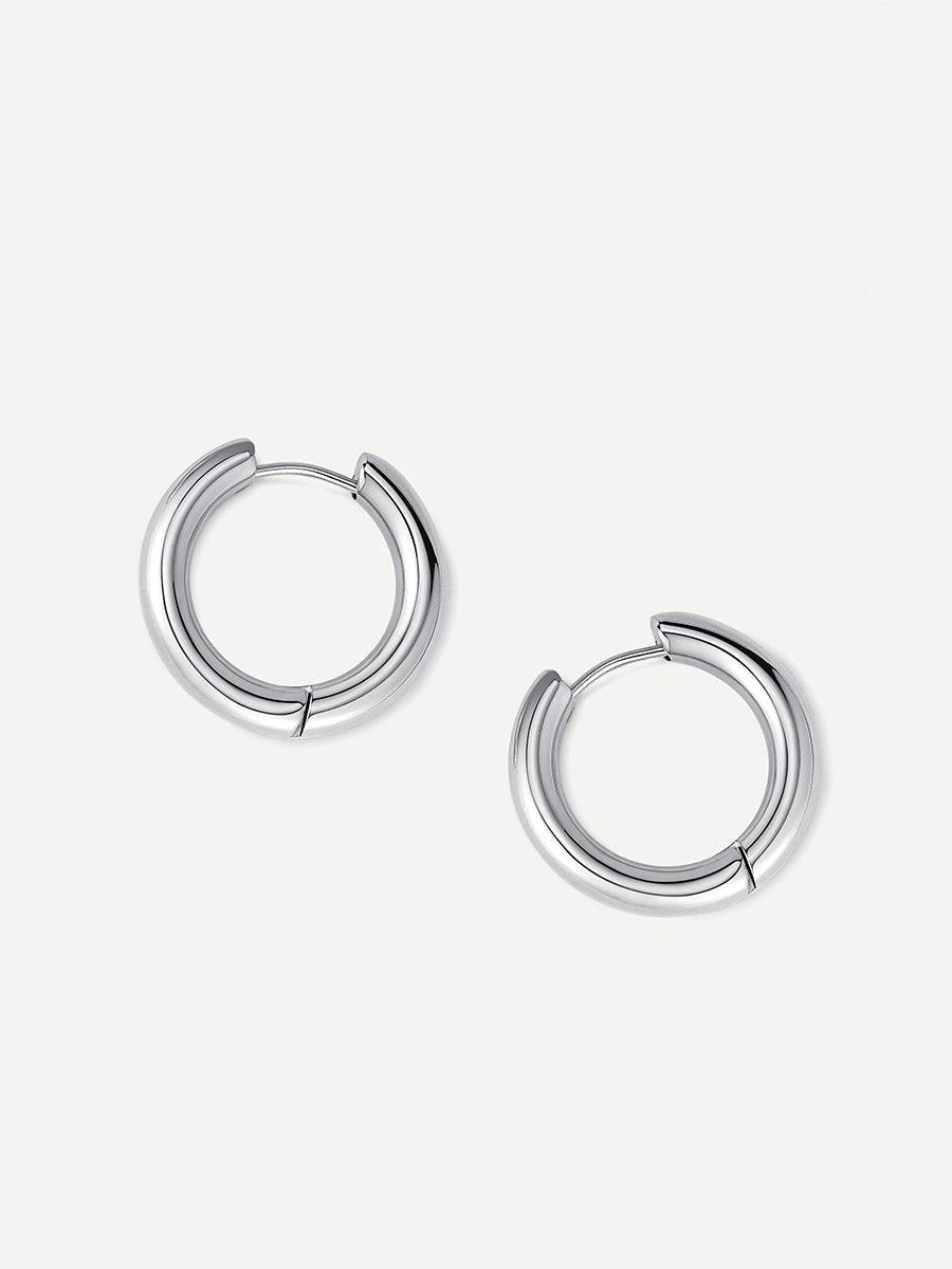 María Fe™ | Medianos Aros Brillantes de 24 mm