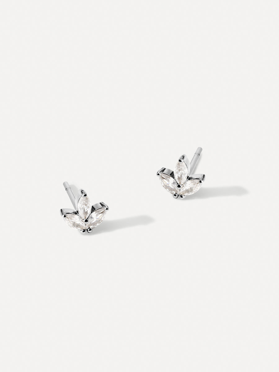 María Susana™ | Pendientes Brillantes en Forma de Hoja