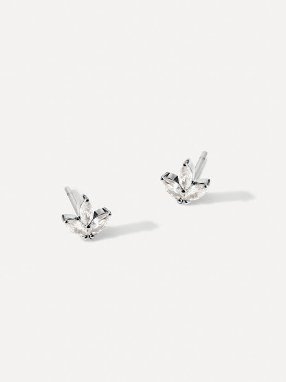 María Susana™ | Pendientes Brillantes en Forma de Hoja