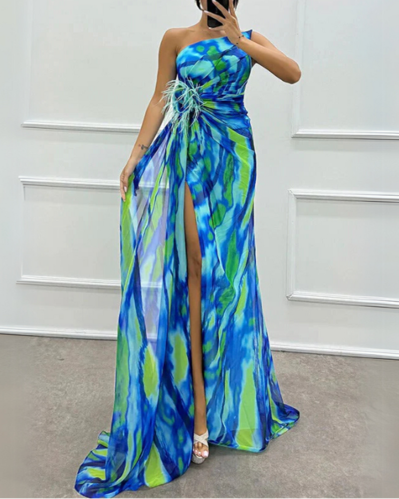 Eugenia™ | Vestido Vibrante con Drapado