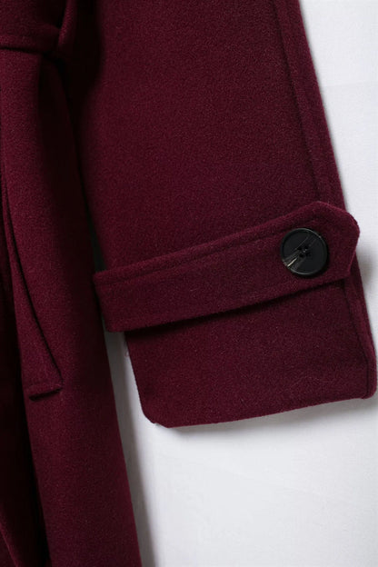 Anaëlle™ | Abrigo burdeos elegante