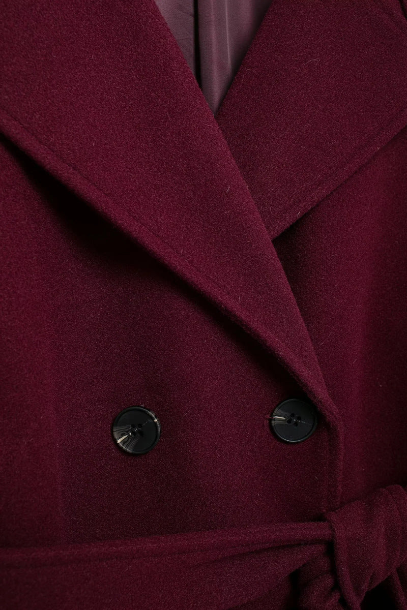Anaëlle™ | Abrigo burdeos elegante