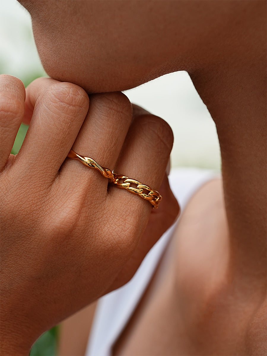 María Tulipa™ | Anillo de Diseño Curvo Moderno