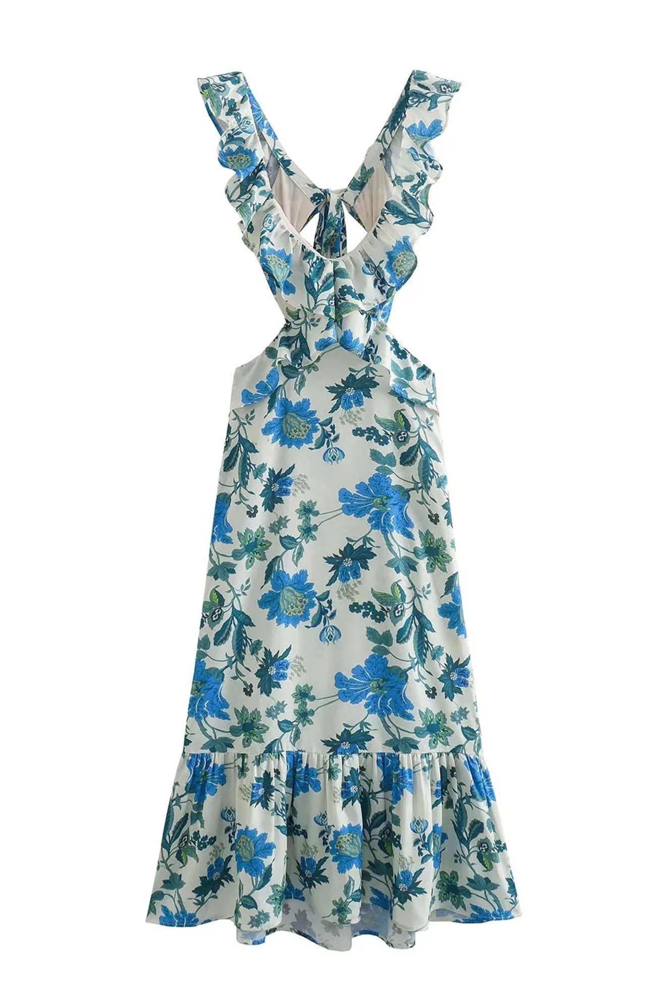 Damaris™ | Vestido Floral con Detalles de Volantes