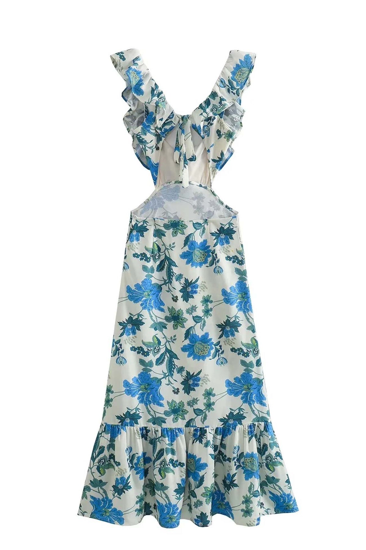 Damaris™ | Vestido Floral con Detalles de Volantes