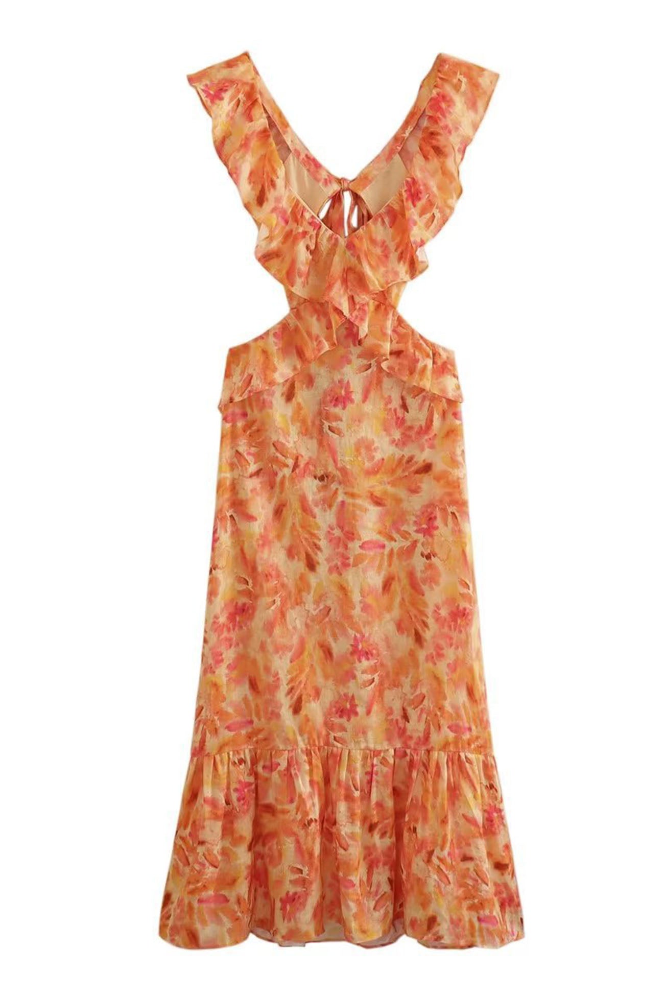 Damaris™ | Vestido Floral con Detalles de Volantes