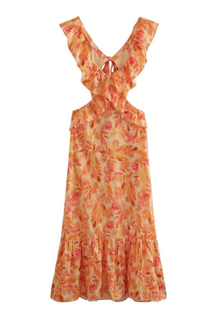 Damaris™ | Vestido Floral con Detalles de Volantes