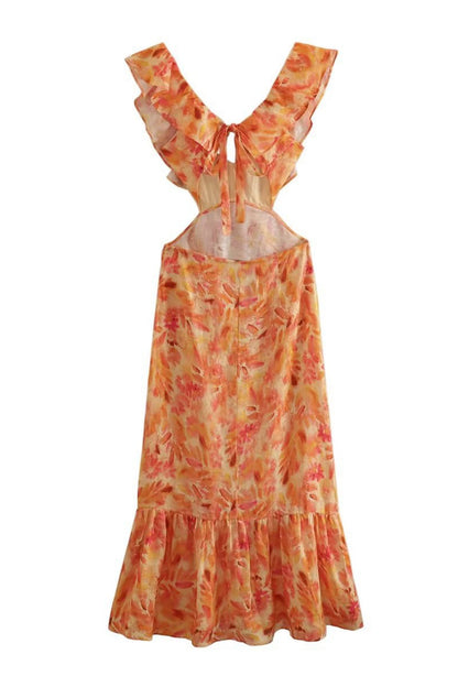 Damaris™ | Vestido Floral con Detalles de Volantes
