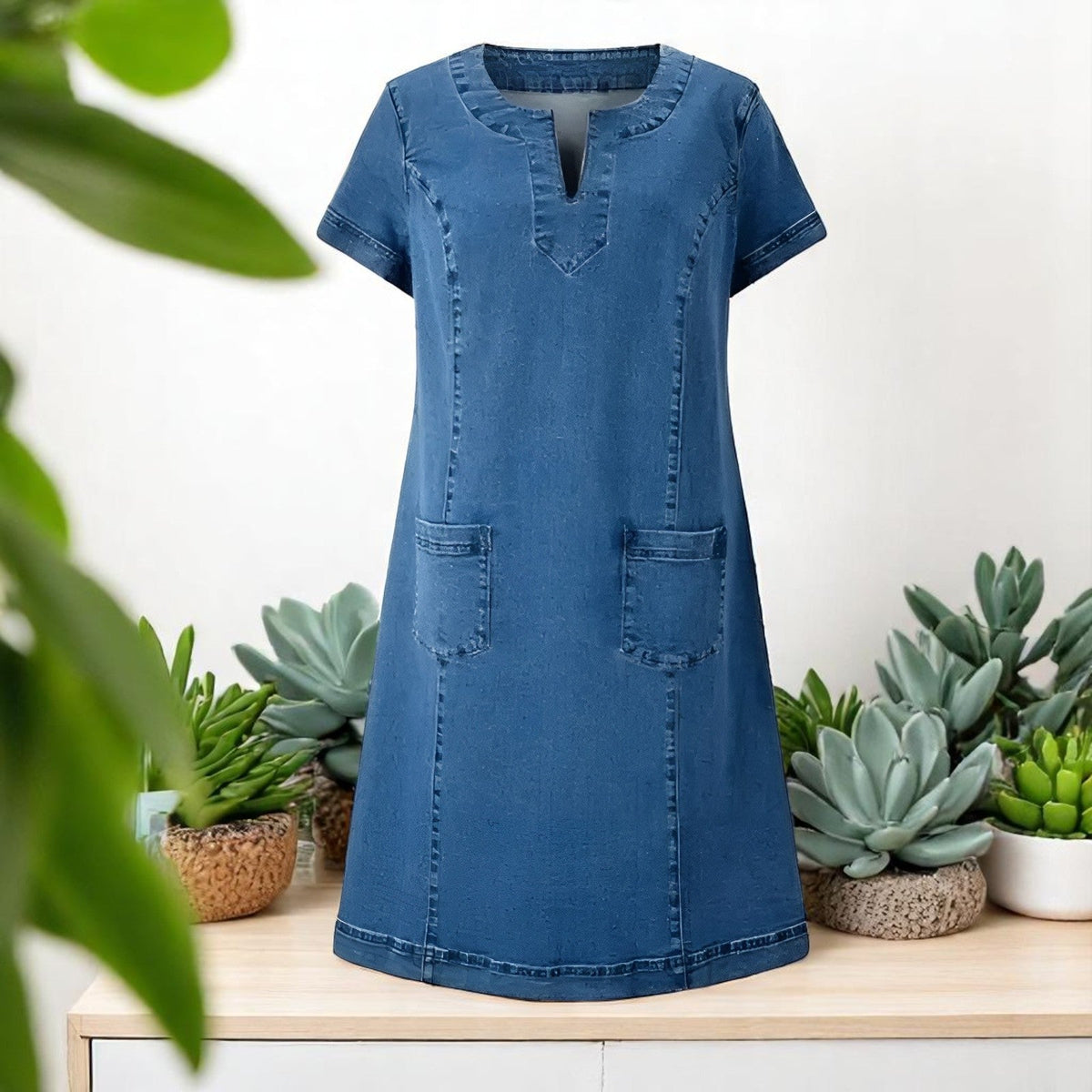 Sabina™ | Vestido Casual de Denim