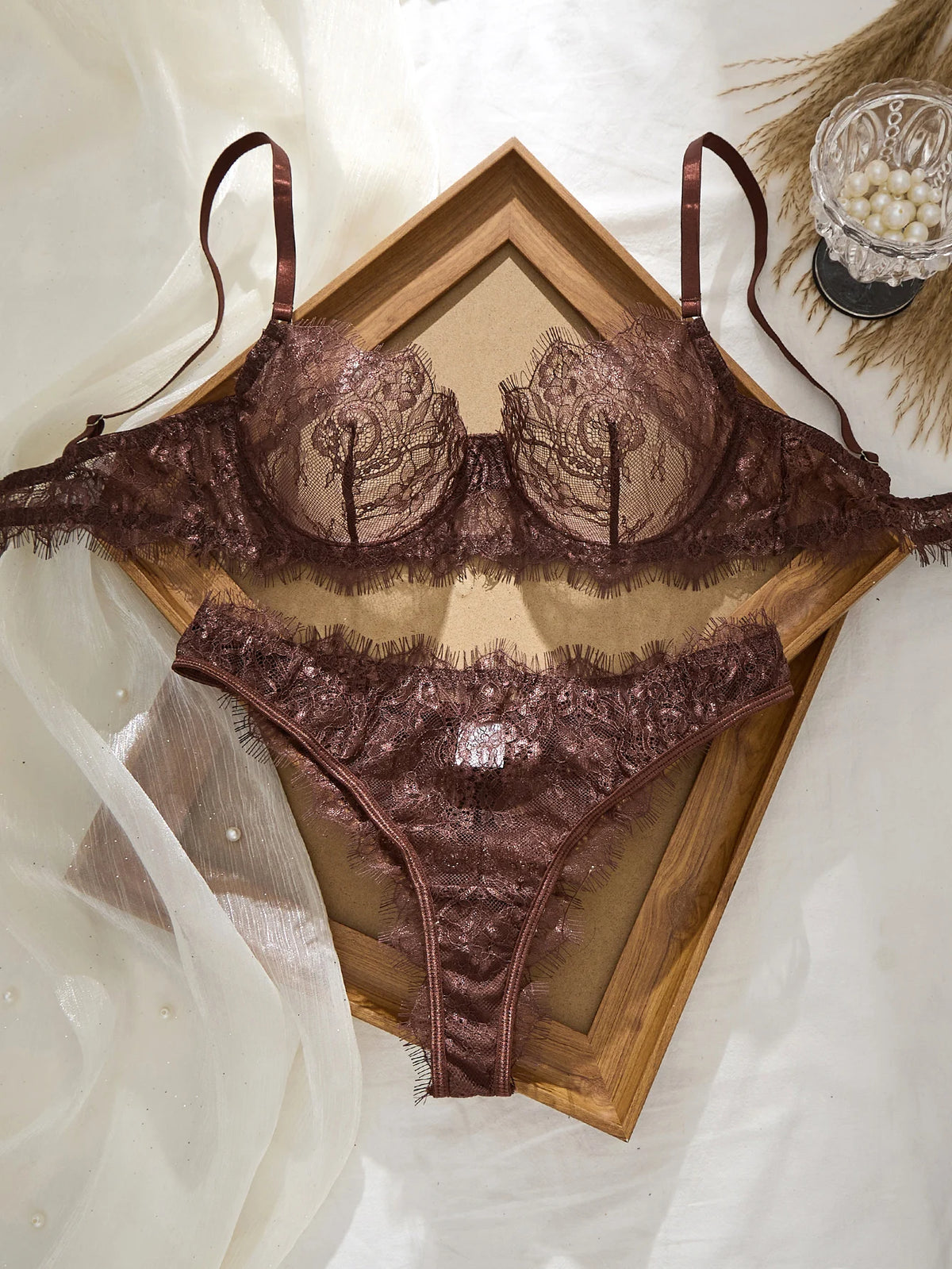 Célestine™ | Conjunto de encaje fino sin costuras