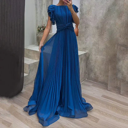 Elva™ | Vestido de Noche con Pliegues