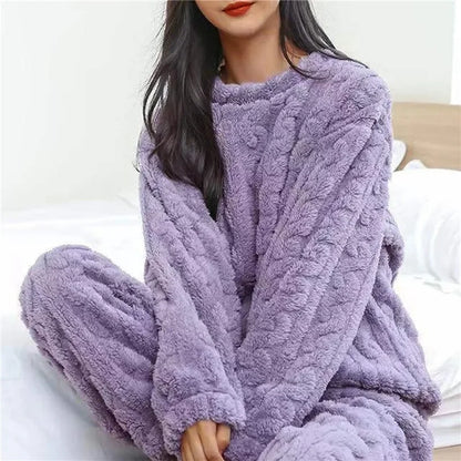 Hortense™ | Pijama cálido de terciopelo jacquard