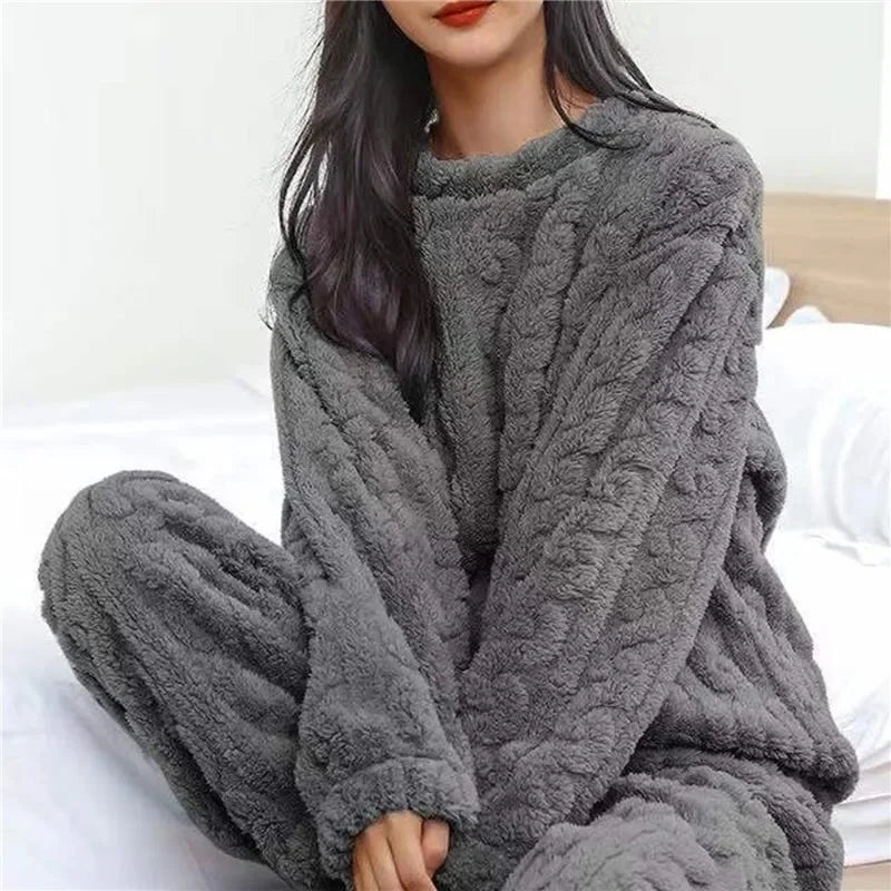 Hortense™ | Pijama cálido de terciopelo jacquard