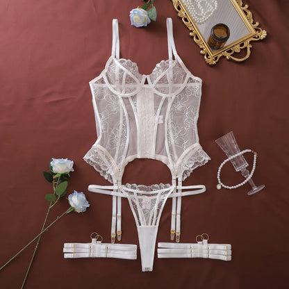 Marceline™ | Conjunto corsé con tanga y lazos