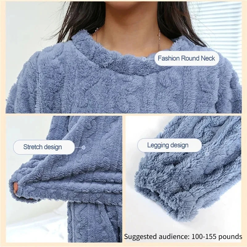 Hortense™ | Pijama cálido de terciopelo jacquard