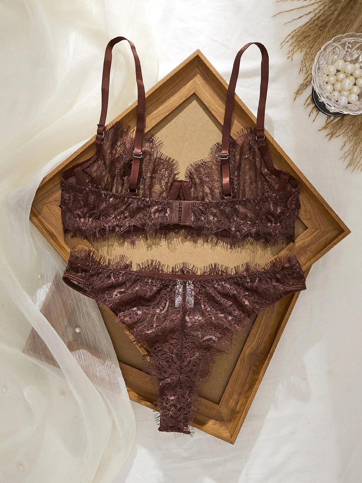 Célestine™ | Conjunto de encaje fino sin costuras
