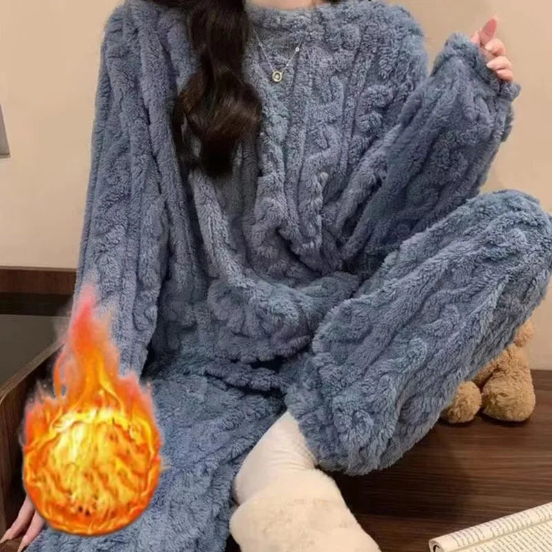 Hortense™ | Pijama cálido de terciopelo jacquard