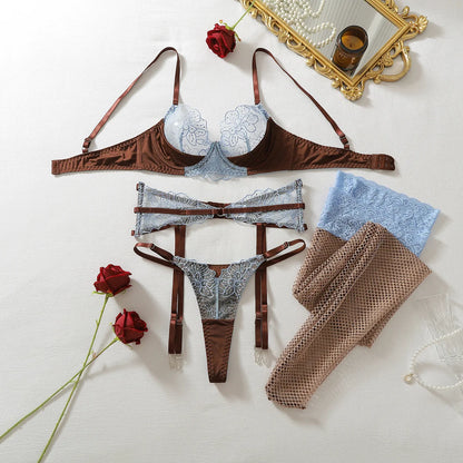 Ysaline™ | Conjunto de 3 piezas en contraste con medias
