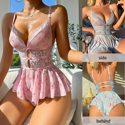Séverine™ | Conjunto transparente de encaje floral