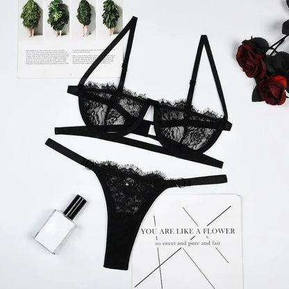 Bérénice™ | Conjunto de encaje con bordado floral