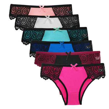 Émilie™ | Pack 5 panties de encaje tiro bajo