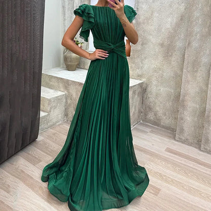 Elva™ | Vestido de Noche con Pliegues
