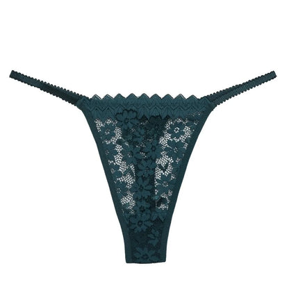 Alix™ | Tanga de malla con encaje floral