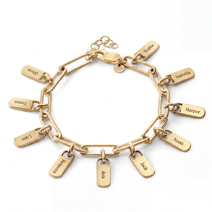Regina™ | Bracelet personnalisé avec plaques gravées