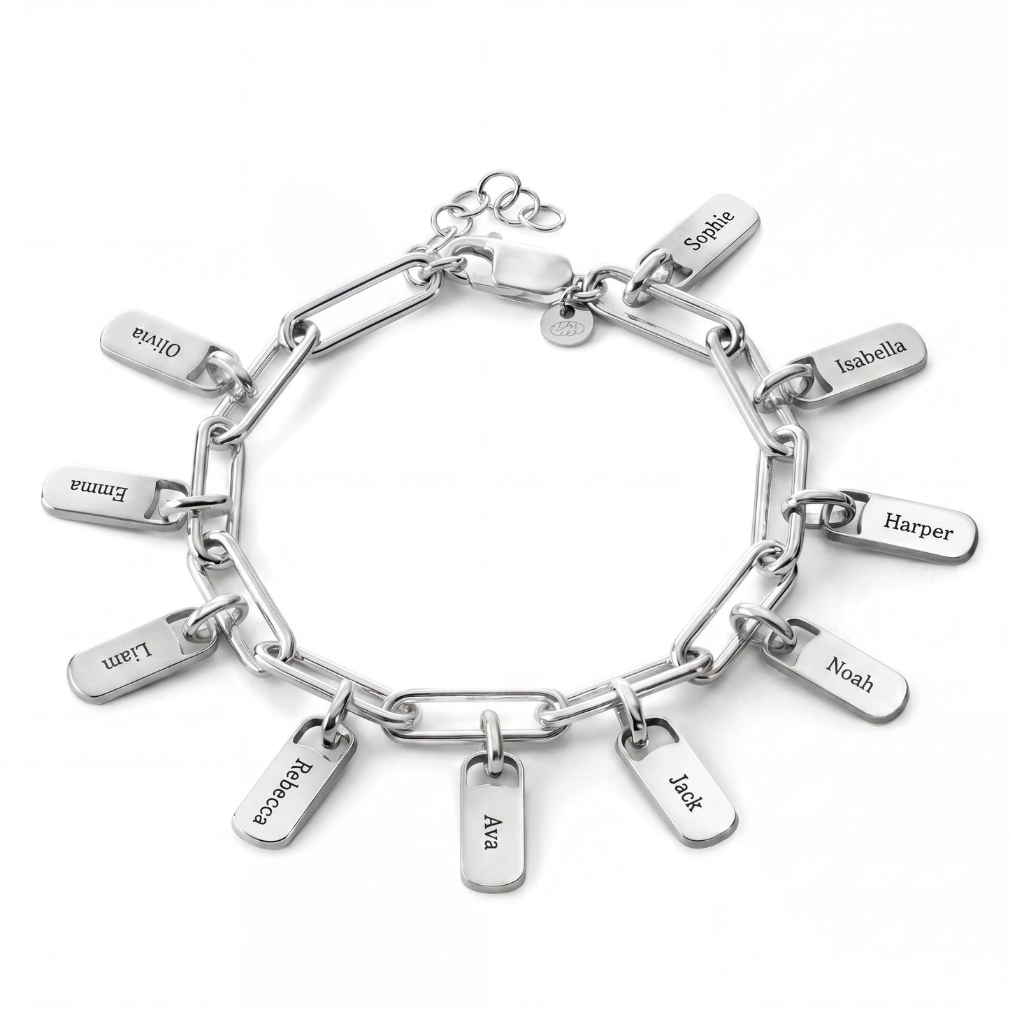 Regina™ | Bracelet personnalisé avec plaques gravées