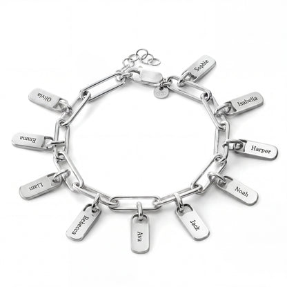 Regina™ | Bracelet personnalisé avec plaques gravées