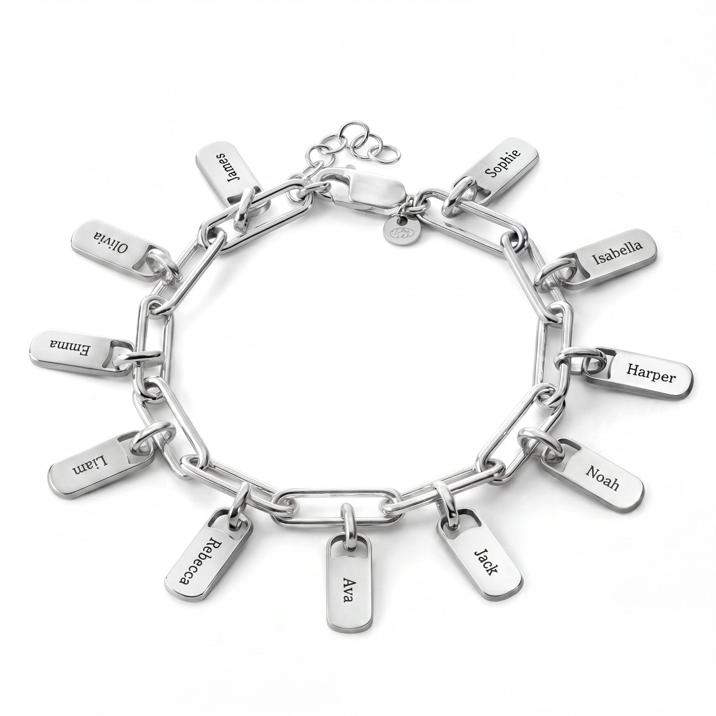 Regina™ | Bracelet personnalisé avec plaques gravées