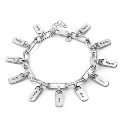 Regina™ | Bracelet personnalisé avec plaques gravées