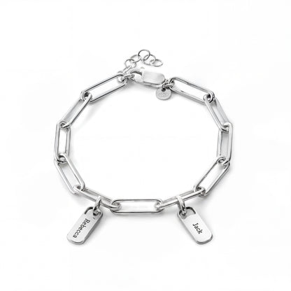 Regina™ | Bracelet personnalisé avec plaques gravées