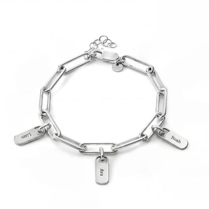 Regina™ | Bracelet personnalisé avec plaques gravées