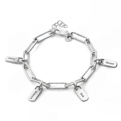 Regina™ | Bracelet personnalisé avec plaques gravées