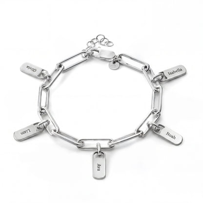 Regina™ | Bracelet personnalisé avec plaques gravées