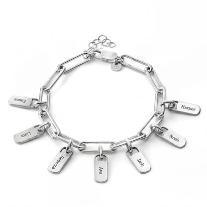 Regina™ | Bracelet personnalisé avec plaques gravées