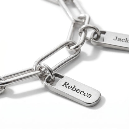 Regina™ | Bracelet personnalisé avec plaques gravées