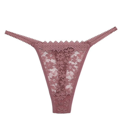 Alix™ | Tanga de malla con encaje floral