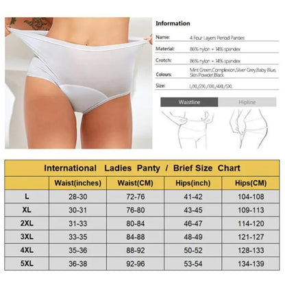 Sixtine™ | Braga menstrual elástica, tallas grandes