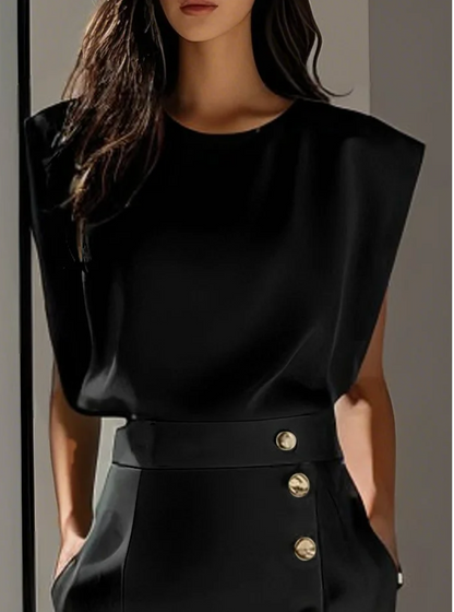 Bella™ | Vestido Midi Ajustado con Detalles en Botones Dorados