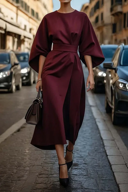 Cindy™ | Vestido Chic con Mangas Abullonadas