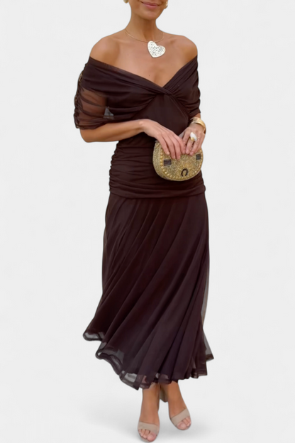 Fanny™ | Vestido Largo con Estampado Floral y Cuello en V