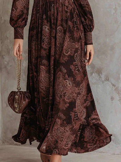 Denia™ | VESTIDO LARGO CON ELEGANTE ESTAMPADO VINTAGE