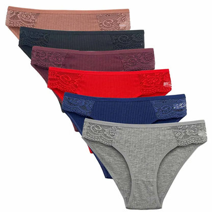 Émilie™ | Pack 5 panties de encaje tiro bajo