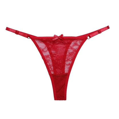 Lila™ | Tanga de encaje transparente con lazo