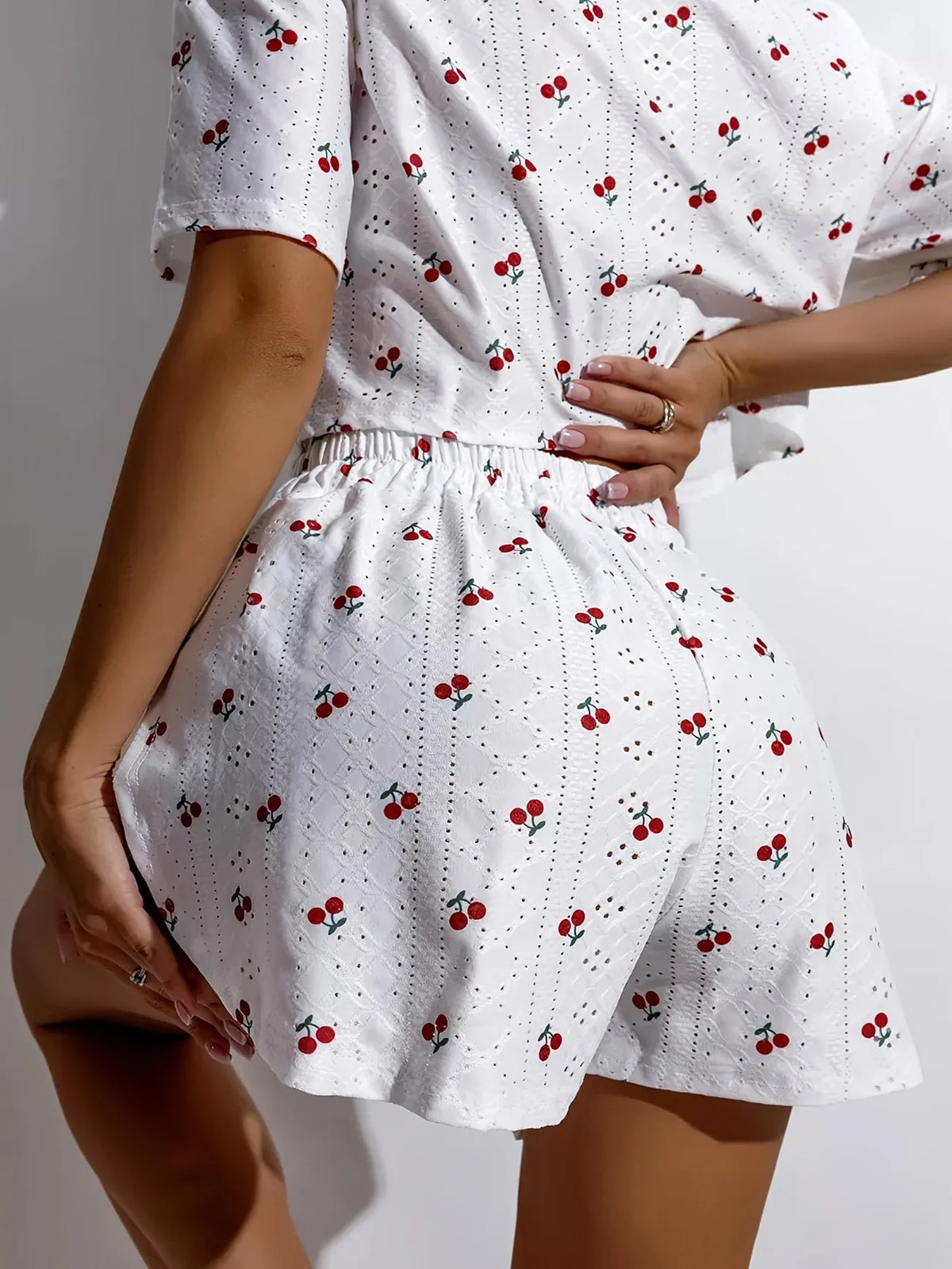 Honorine™ | Pijama corto holgado con estampado de corazones
