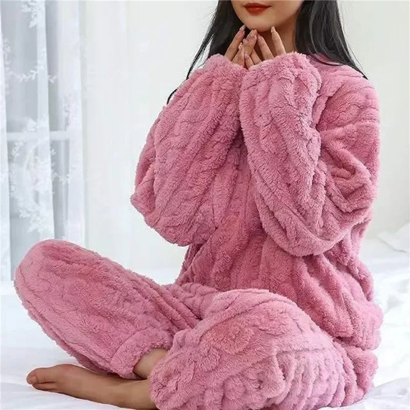 Hortense™ | Pijama cálido de terciopelo jacquard