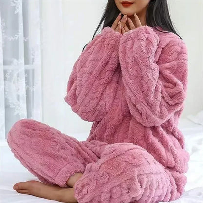 Hortense™ | Pijama cálido de terciopelo jacquard