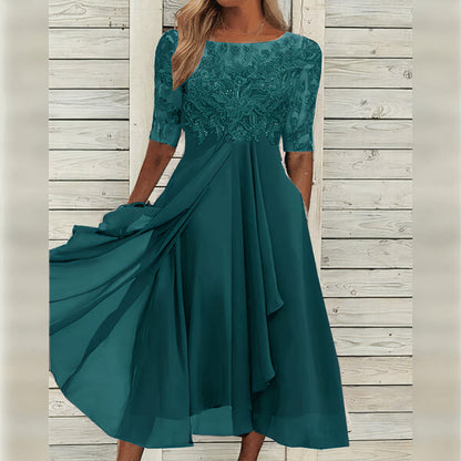 Herminda™ | Elegante vestido midi de encaje
